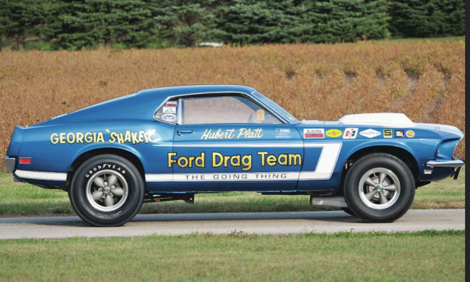 Ford Drag Team Mustang *Hubert Platt Georgia Shaker* 1969 blue/white 1:18 Acme Diecast