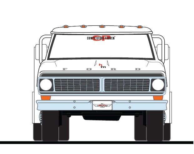 Ford F-350 Ramp Truck *Holman Moody Racing* white/red 1:18 Acme Diecast