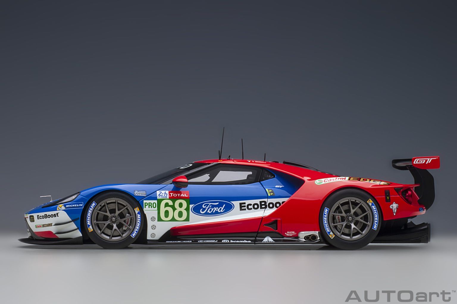 Ford GT Ecoboost 3.5l Turbo V6 #68 Bourdais/Hand/Muller Team Ford Chip Ganassi USA 24H Le Mans 2019 1:18 AUTOart