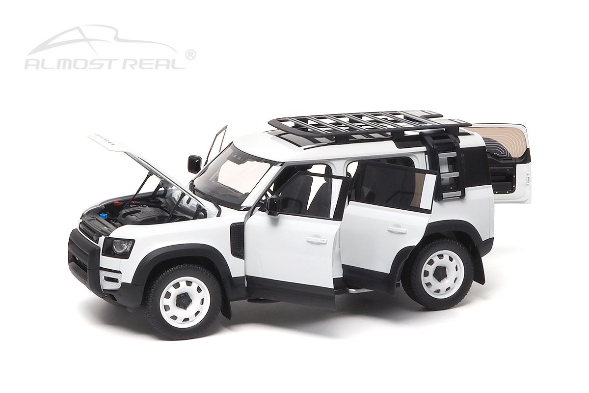 Land Rover New Defender 110 with Roof Pack 2020 white 1:18 Almost Real