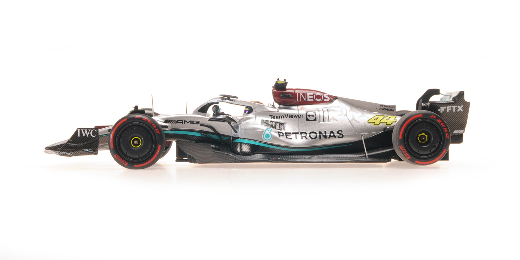Mercedes-AMG Petronas F1 Team F1 W13 E Performance #44 L.Hamilton 2nd Hungarian GP 2022 1:43 Minichamps