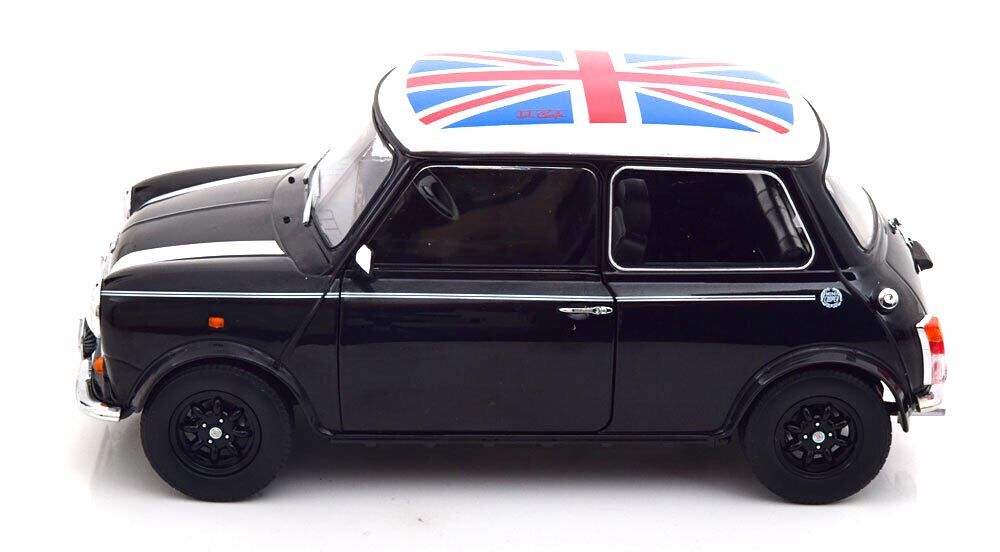 Mini Cooper RHD 1992 with Union Jack black/white 1:12 KK Scale