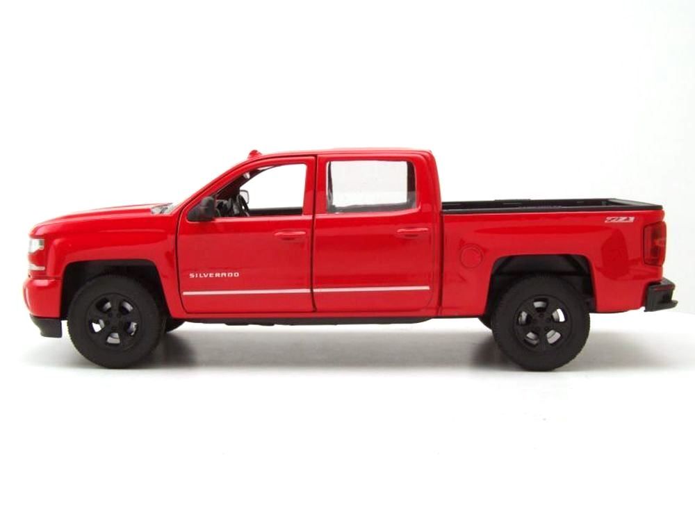 Chevrolet Silverado 2017 red 1:24 Welly