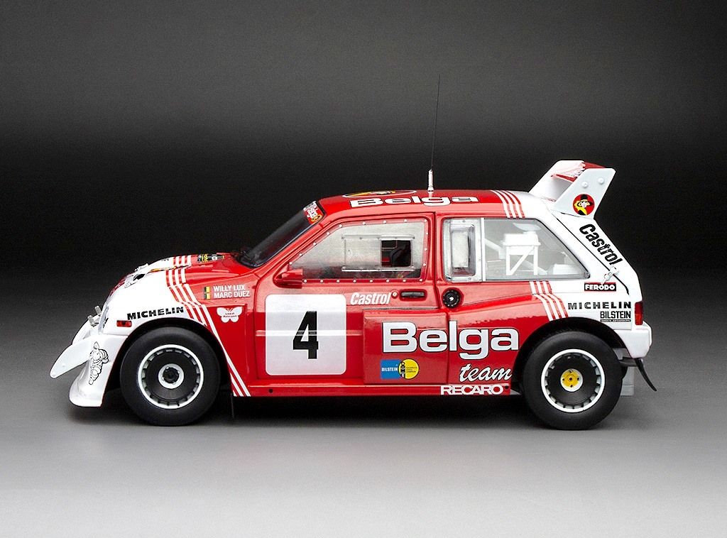 MG Metro 6R4 #4 Duez/Lux Belga Lotto Bianchi Rallye 1986 1:18 Sun Star