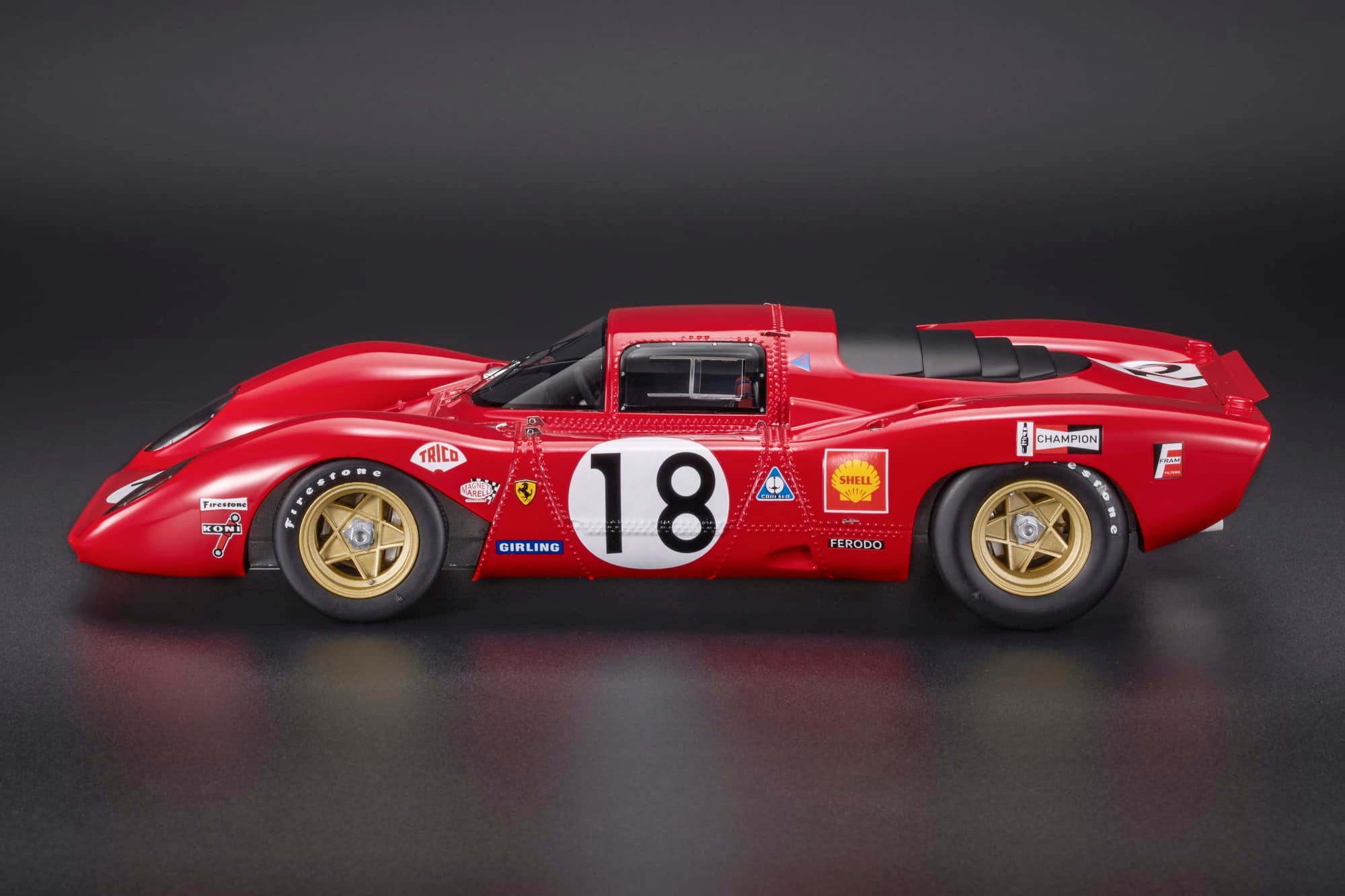 Ferrari 312P Coupe Team SEFAC #18 Rodriguez/Piper 24H Le Mans 1969 1:18 Top Marques Collectibles