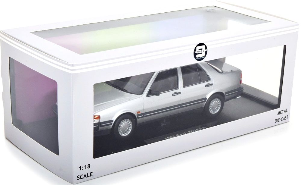 Saab 9000 CD Turbo 1990 silver metallic 1:18 Triple9 Collection