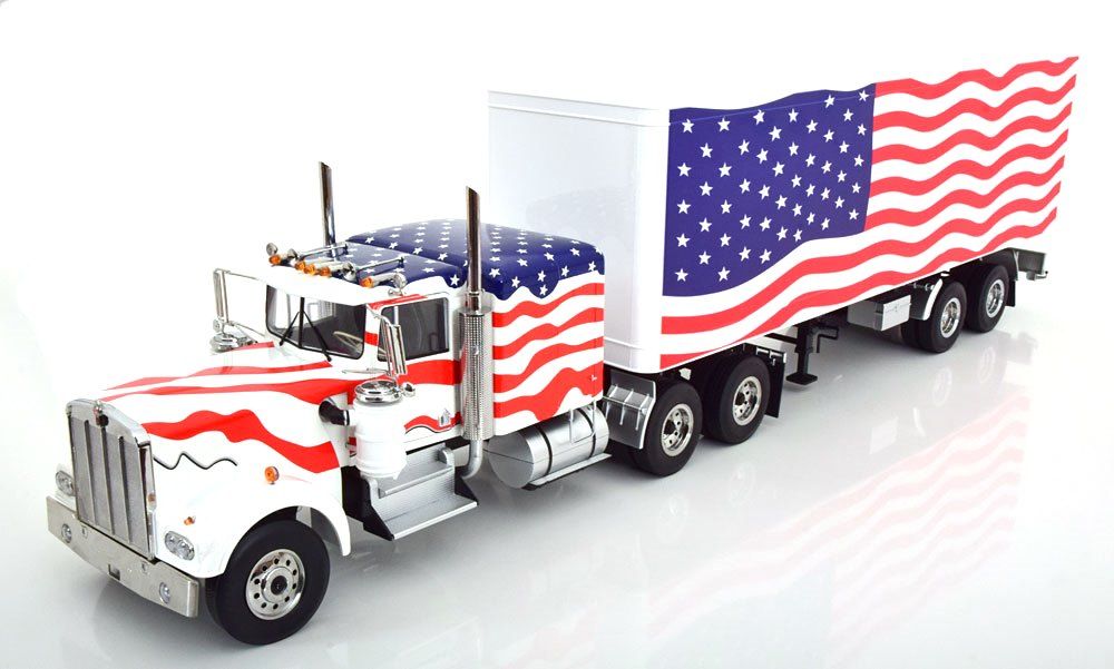 Trailer for Truck Stars & Stripes Livery red/white/blue 1:18 Road Kings
