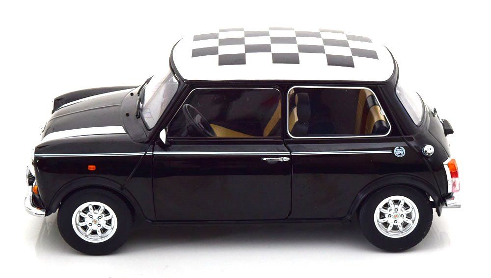 Mini Cooper LHD 1992 with Chequered Flag black/white 1:12 KK Scale