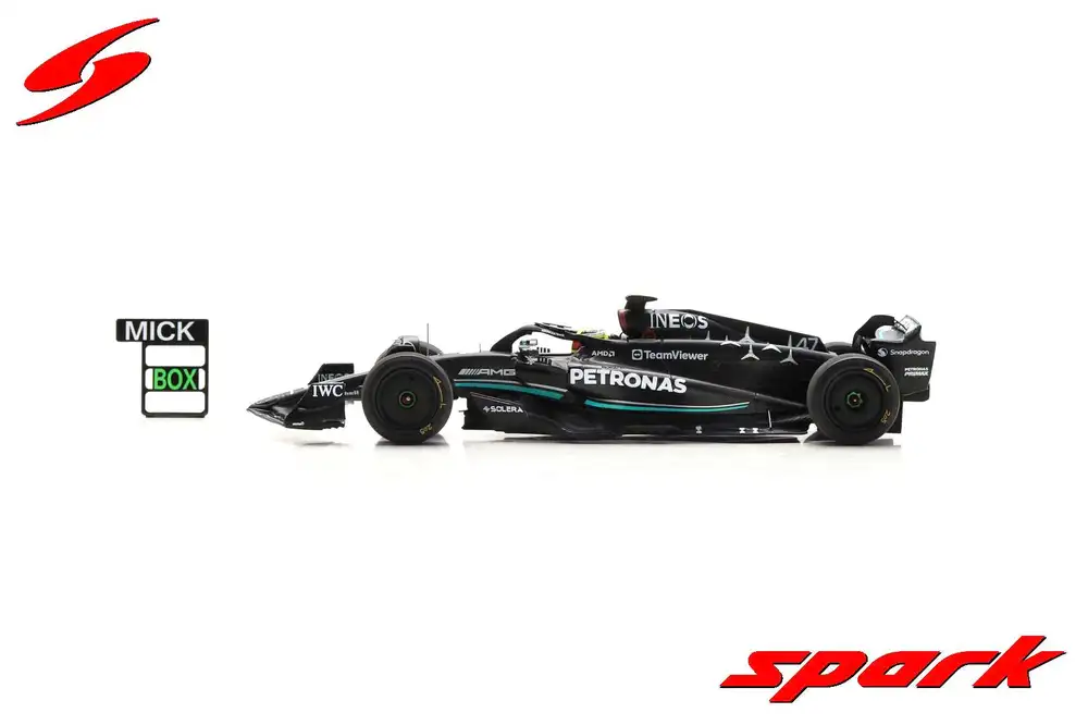 Mercedes-AMG Petronas F1 W14 E Performance #47 M.Schumacher Spanish GP 2023 Tyre Test 1:43 Spark 