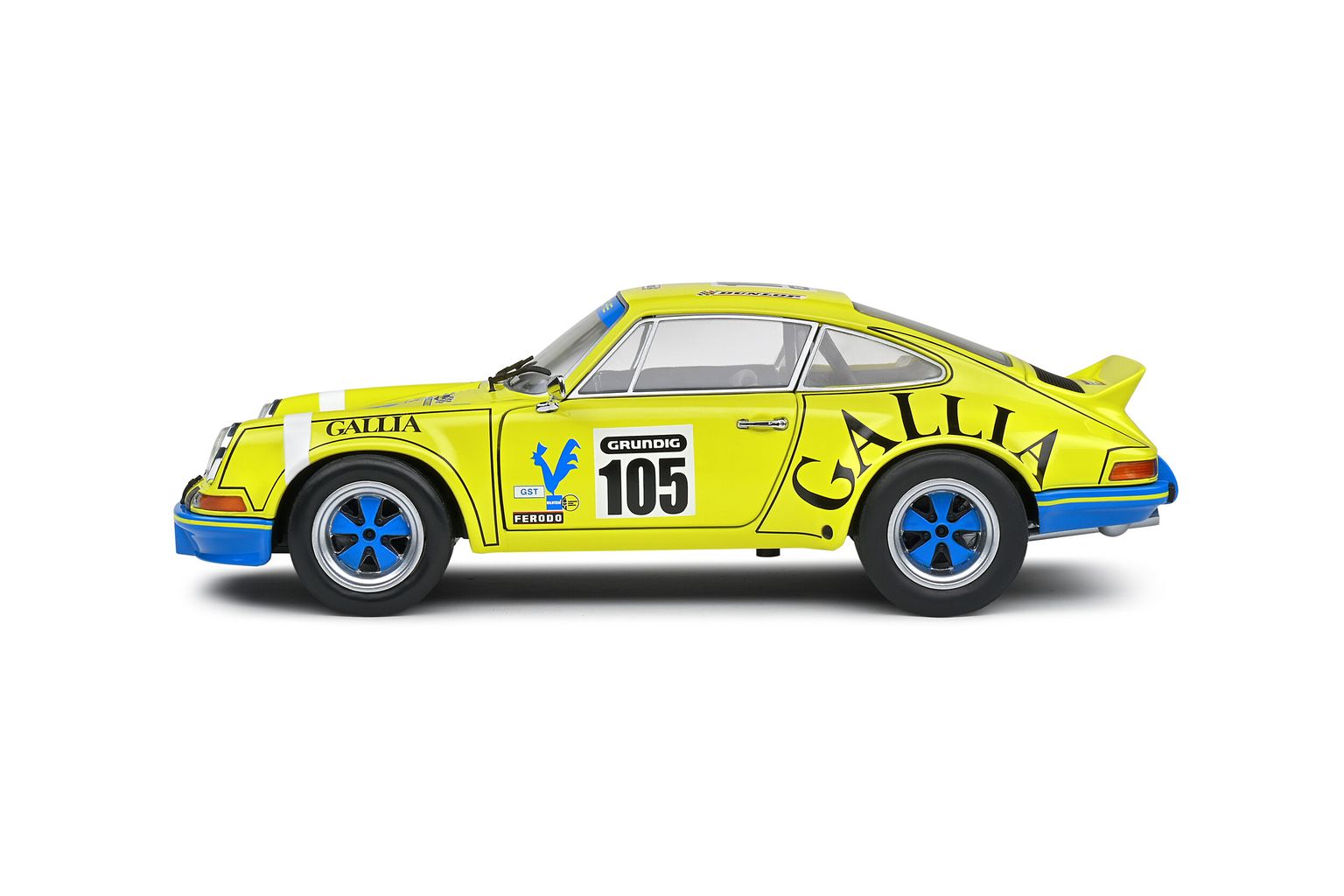 Porsche 911 Carrera RS Coupe 2.7 #105 Lafosse/Angoulet Rally Tour de France 1973 1:18 Solido