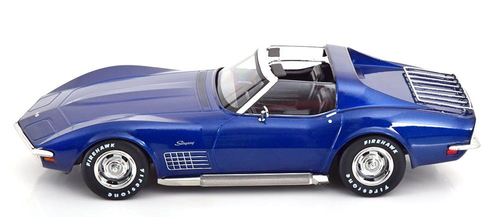 Chevrolet Corvette C3 1972 blue metallic 1:18 KK Scale