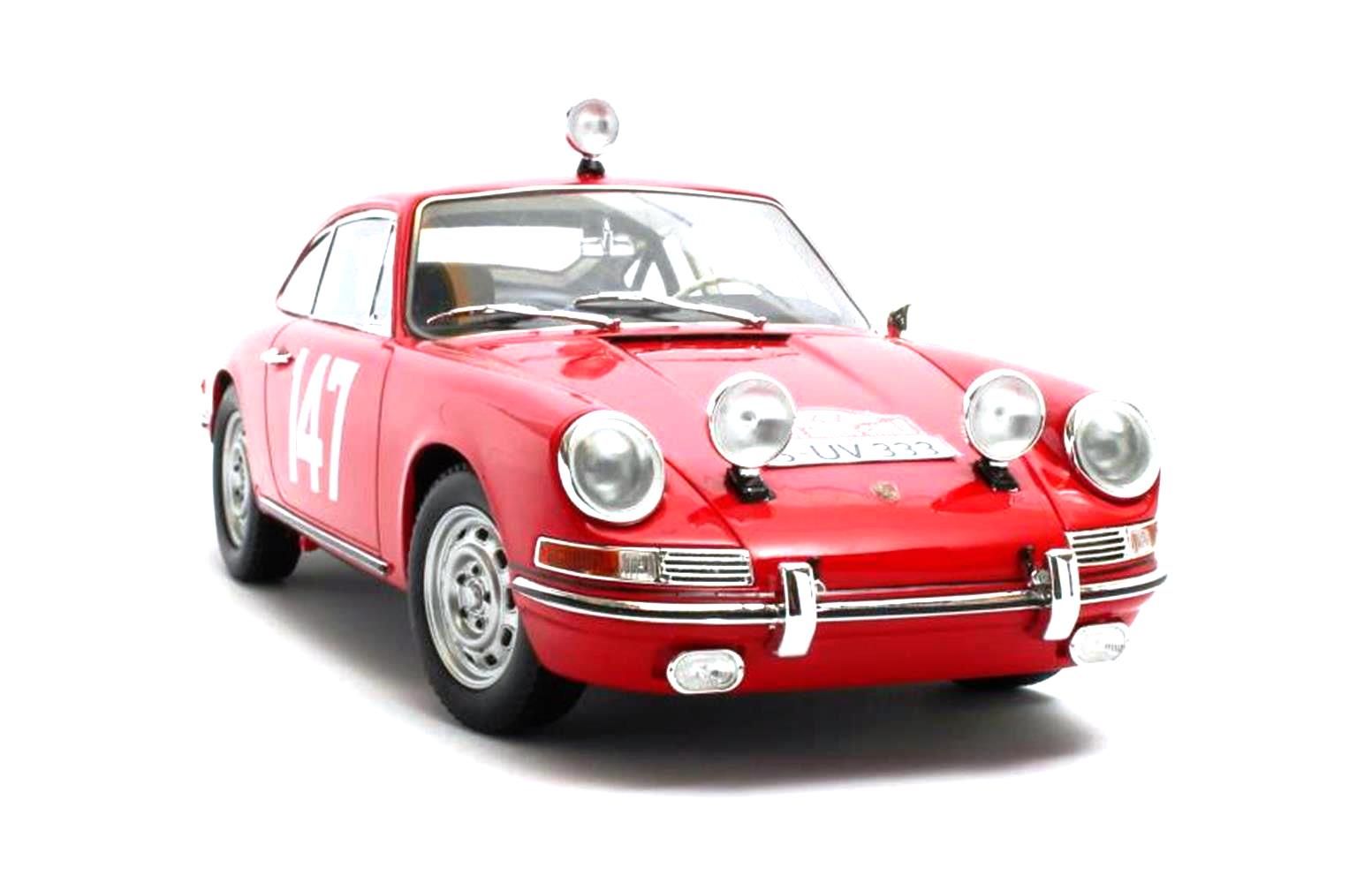 Porsche 911S Coupe #147 Linge/Falk Winner Class Rally Monte Carlo 1965 1:18 Matrix Scale Models