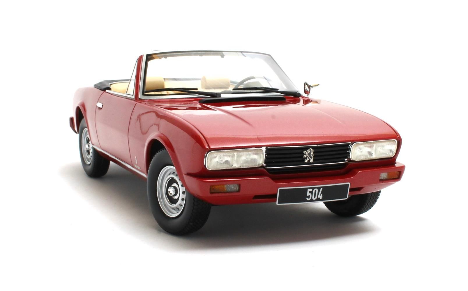 Peugeot 504 Cabriolet Open 1983 red metallic 1:18 Cult Scale Models