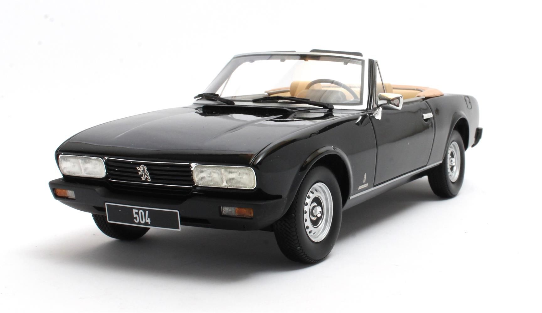 Peugeot 504 Cabriolet Open 1983 black 1:18 Cult Scale Models