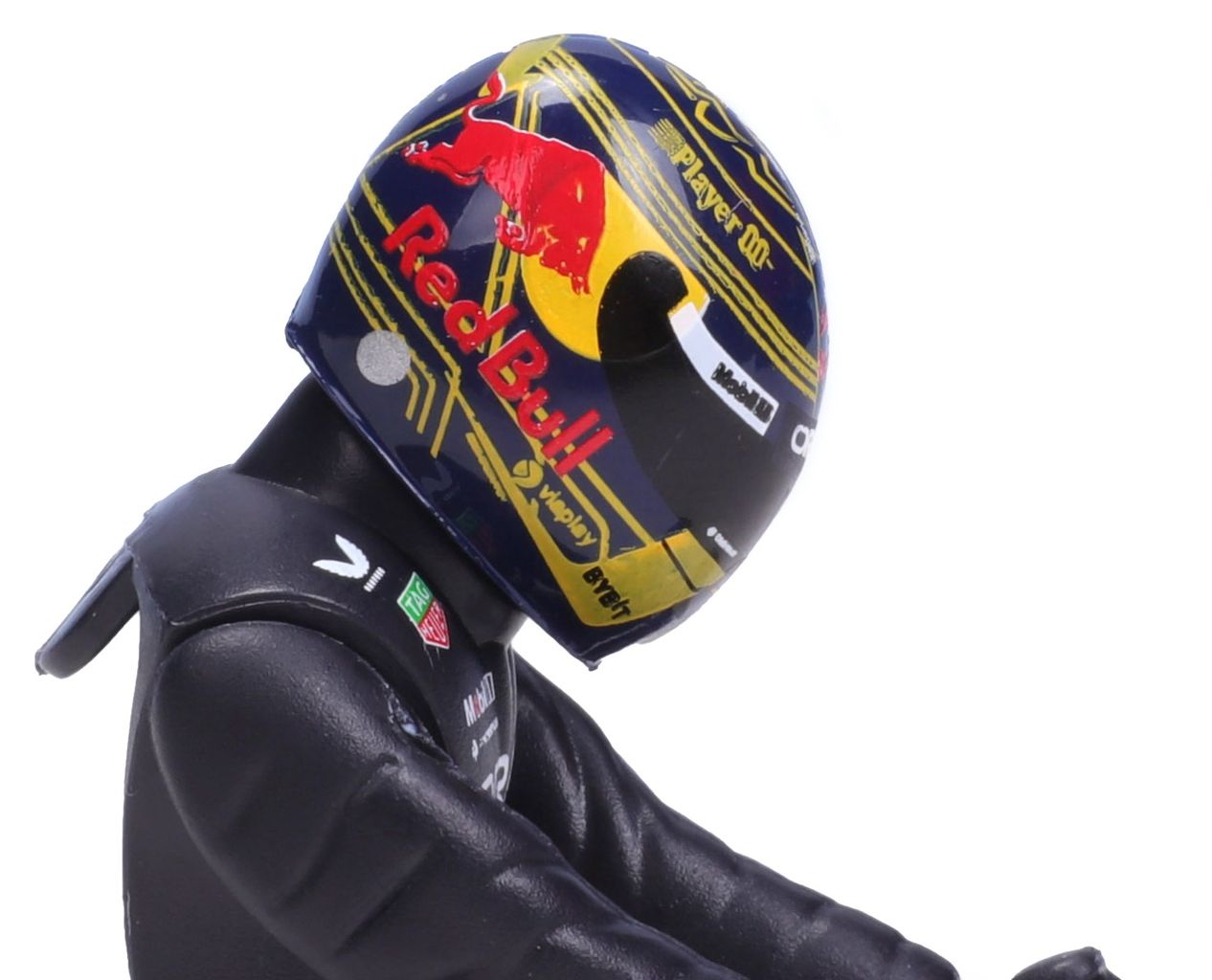 Red Bull RB19 #1 M.Verstappen Abu Dhabi GP 2023 Last Race Special WC Helmet 1:18 Bburago