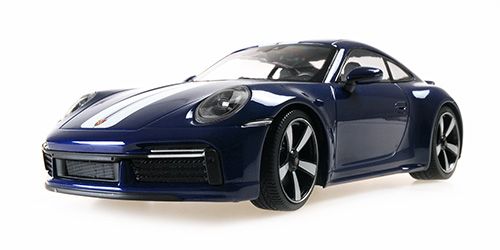 Porsche 911 992 Sport Classic 2022 blue metallic 1:18 Minichamps 