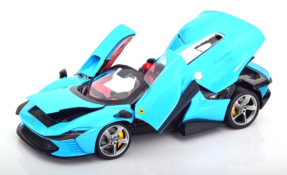 Ferrari Daytona SP3 Closed Roof 2022 baby blue 1:18 Bburago