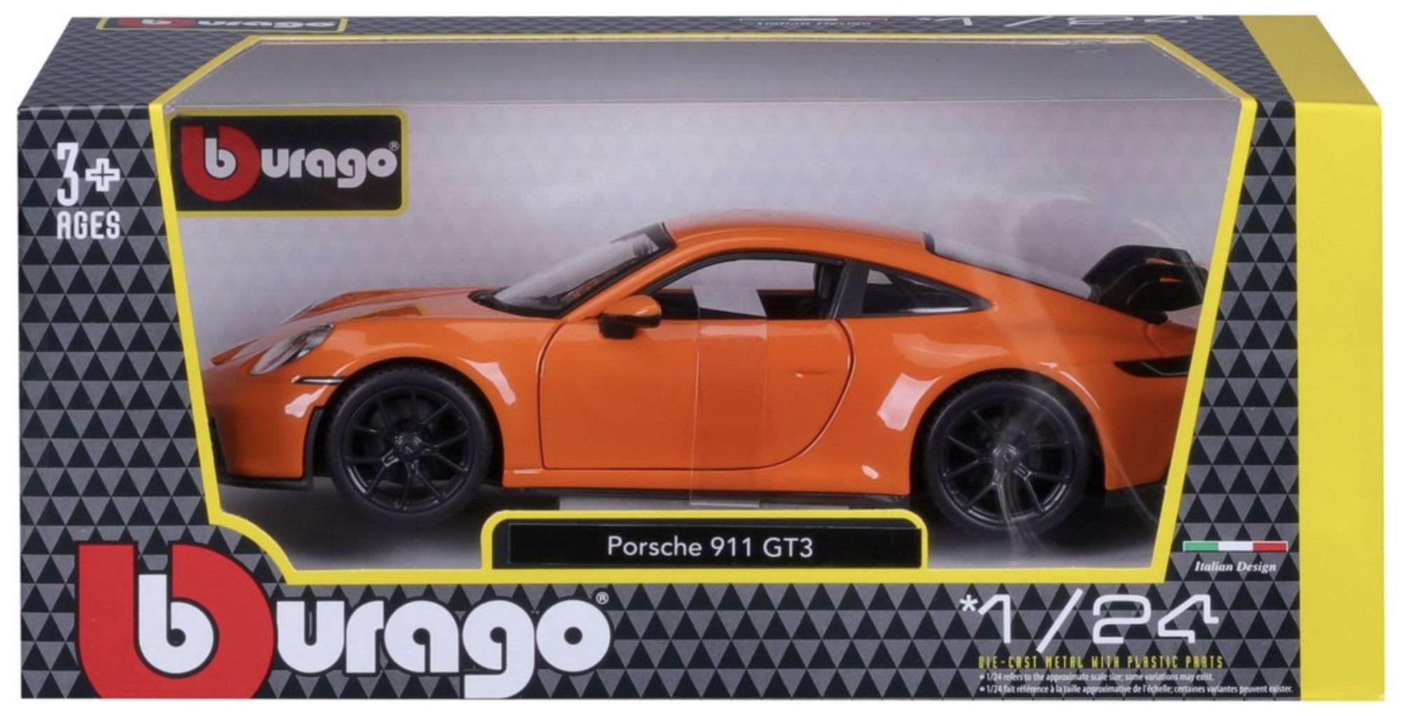 Porsche 911 (992) GT3 2021 orange 1:24 Bburago