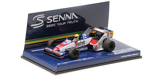 Toleman Hart TG183B #19 A.Senna 2nd Brazilian GP 1984 - dirty version 1:43 Minichamps