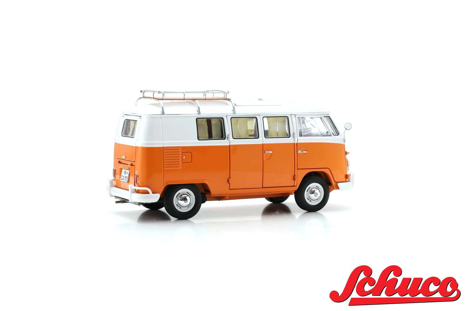 Volkswagen T1 Campingbus orange/white 1:18 Schuco