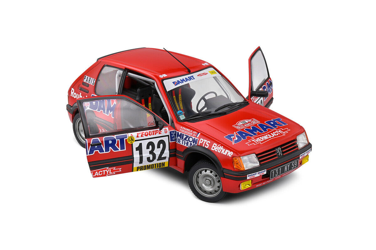 Peugeot 205 1.6 GTi #132 Delecour/Pauwels Rally Montecarlo 1986 1:18 Solido