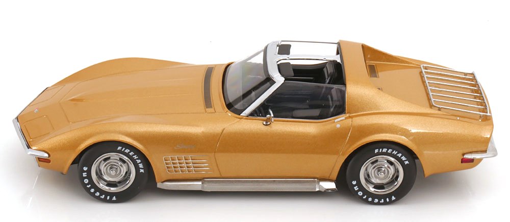 Chevrolet Corvette C3 1972 with Removable Roof Parts gold metallic 1:18 KK Scale