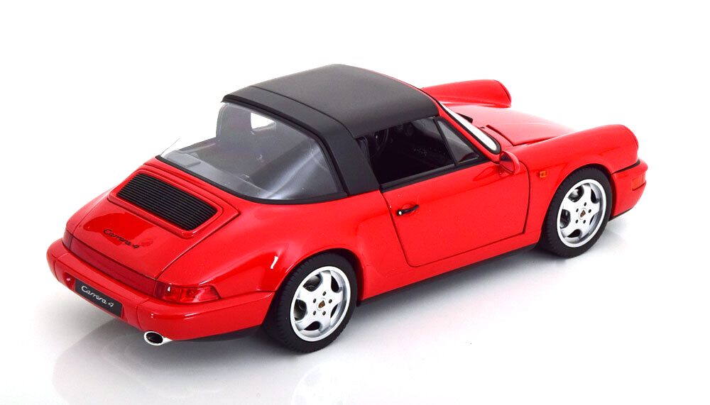 Porsche 911 (964) Carrera 4 Targa 1990 red 1:18 Norev