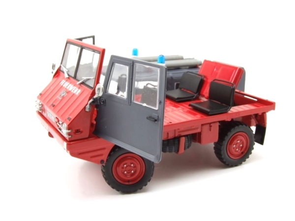 Steyr Puch Haflinger Feuerwehr 1975 red/grey 1:18 Schuco