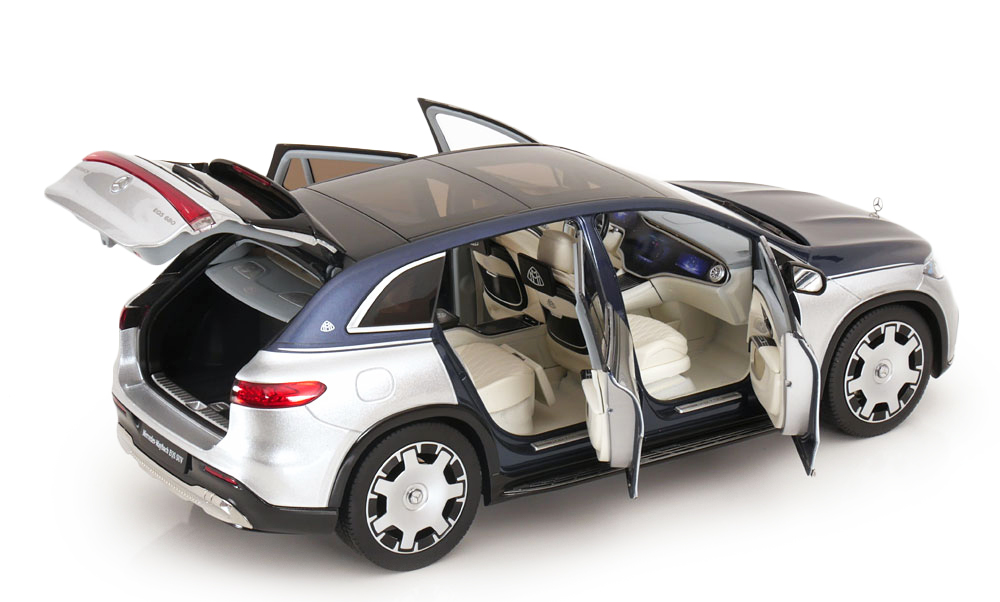 Mercedes-Maybach EQS 680 SUV Z296 sodalith blue/hightech silver 1:18 NZG
