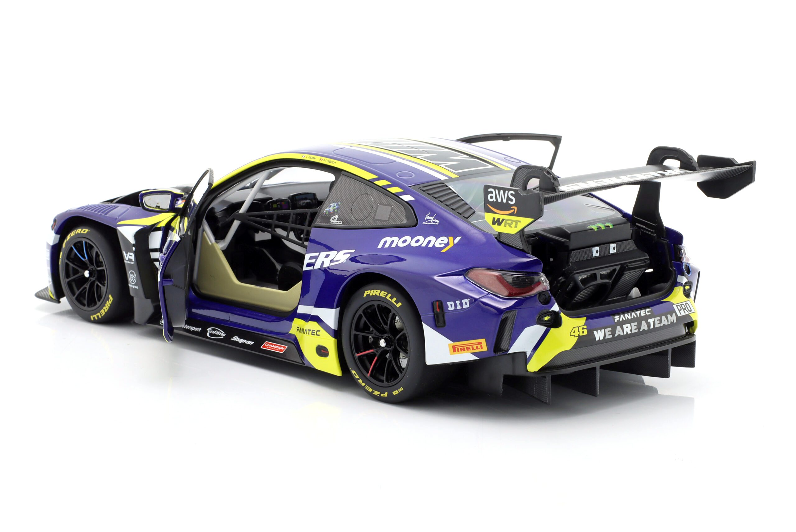 BMW M4 GT3 #46 Rossi/Martin First Podium GTWCE Brands Hatch 2023 1:18 Minichamps