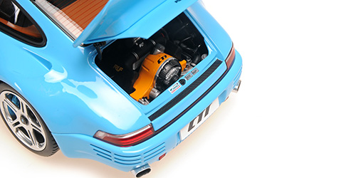 Miniature Porsche Ruf CTR 2017 - Almost Real 1/18 - Bleu Bavarian Sky - Neuve