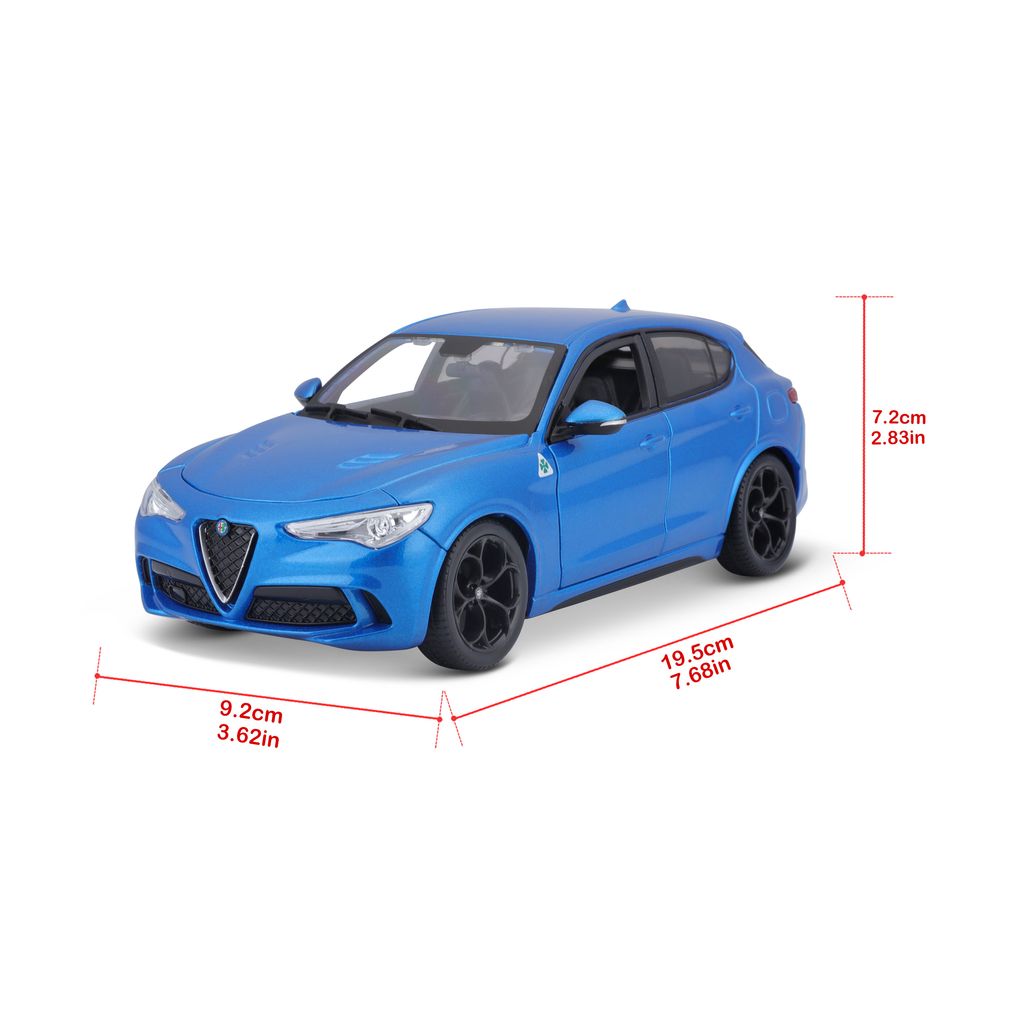 Alfa Romeo Stelvio 2017 blue 1:24 Bburago