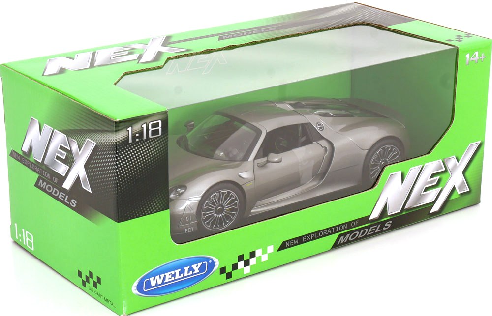 Porsche 918 Spyder Hard-Top 2012 grey 1:18 Welly