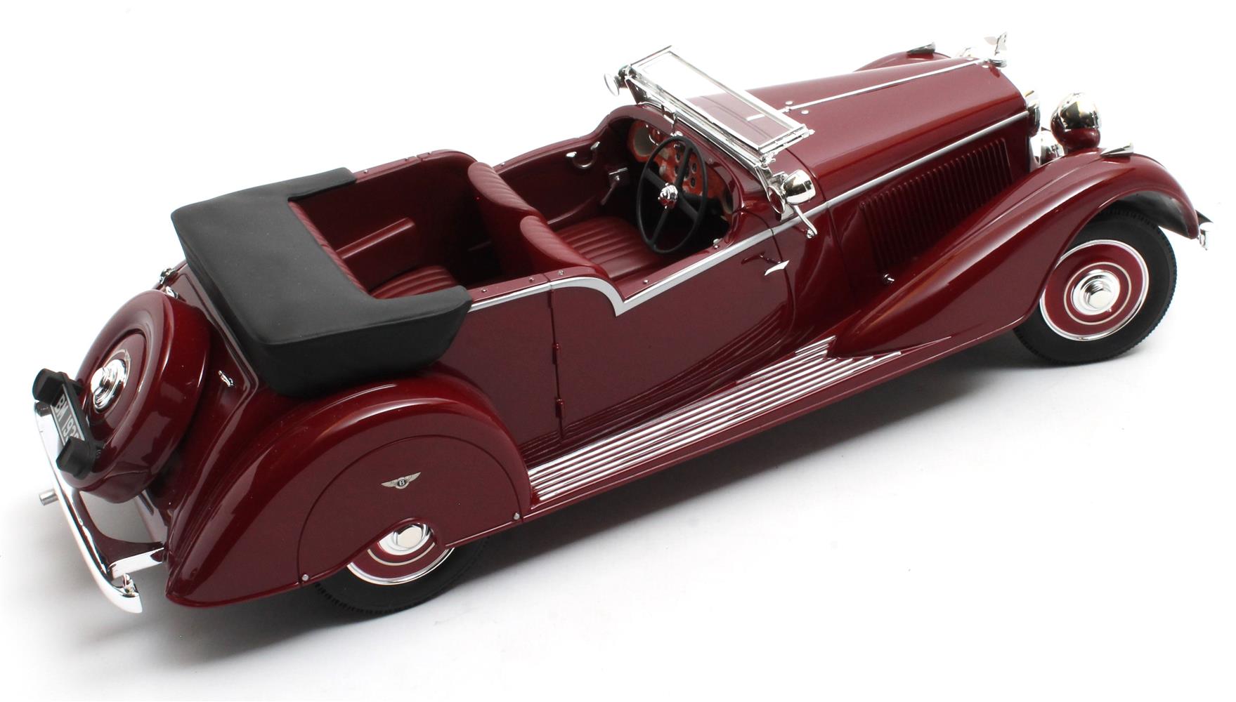 Bentley 4.25L Vandem Plas Tourer Cabriolet Open 1938 maroon/black 1:18 Cult Scale Models