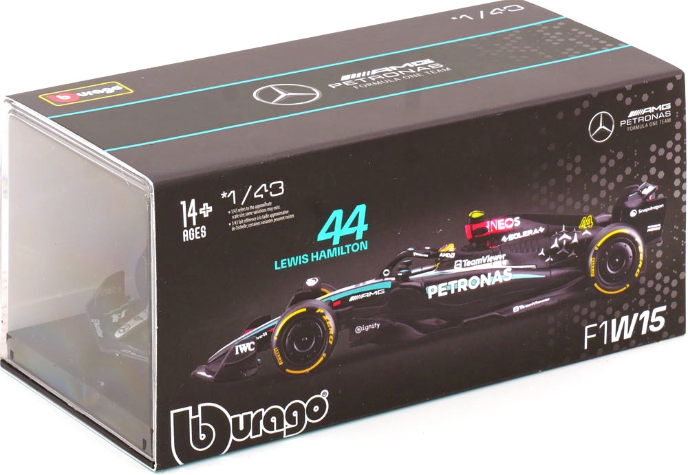 Mercedes-Benz AMG W15 #44 L.Hamilton 2024 with Helmet 1:43 Bburago