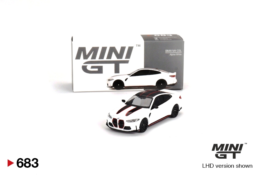 BMW M4 CSL Alpine white 1:64 Mini GT