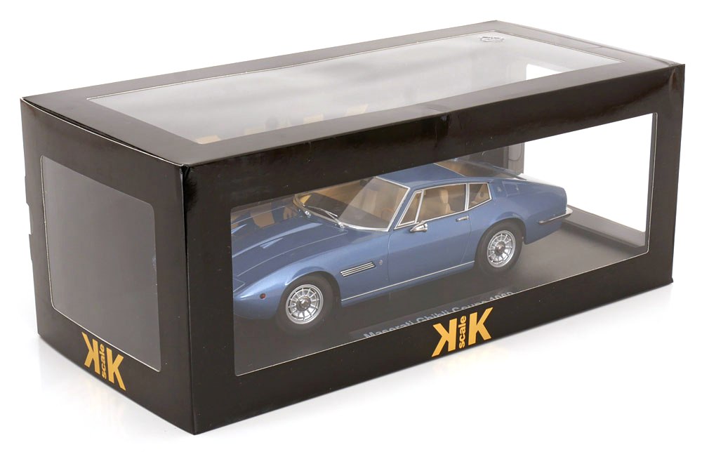 Maserati Ghibli Coupe 1969 blue metallic 1:18 KK Scale