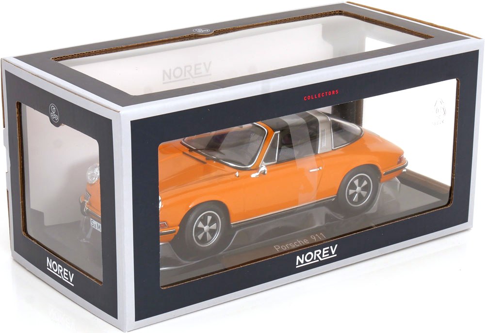 Porsche 911 T 2.2 Targa 1970 signal orange 1:18 Norev