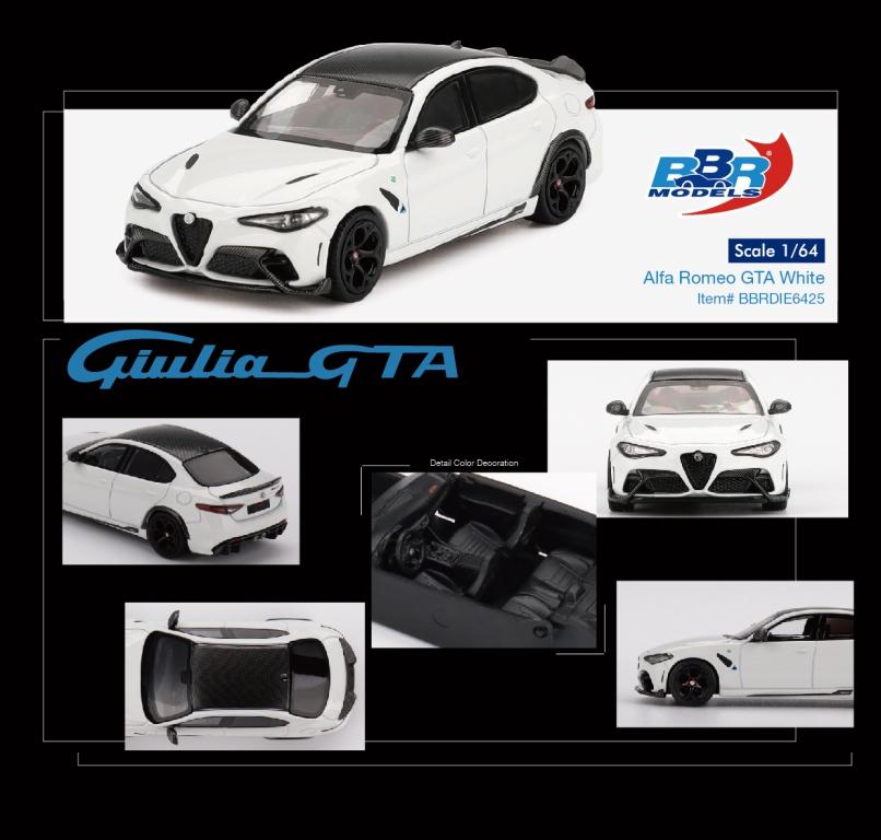 Alfa Romeo Giulia GTA 2020 white 1:64 B.B.R.