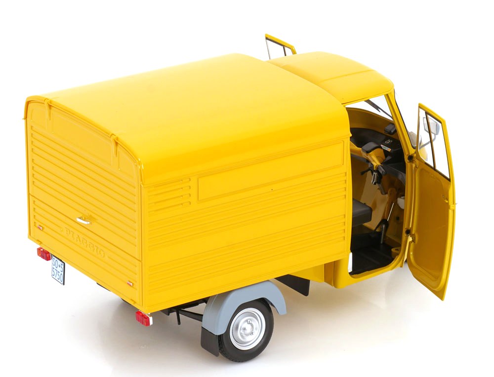Piaggio APE P501 Van Closed 1979 with Showcase yellow 1:18 Mitica