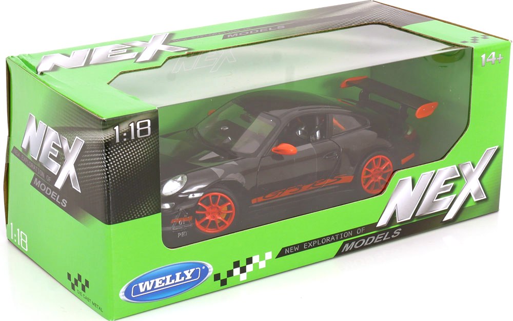 Porsche 911 (997) GT3 RS black 1:18 Welly