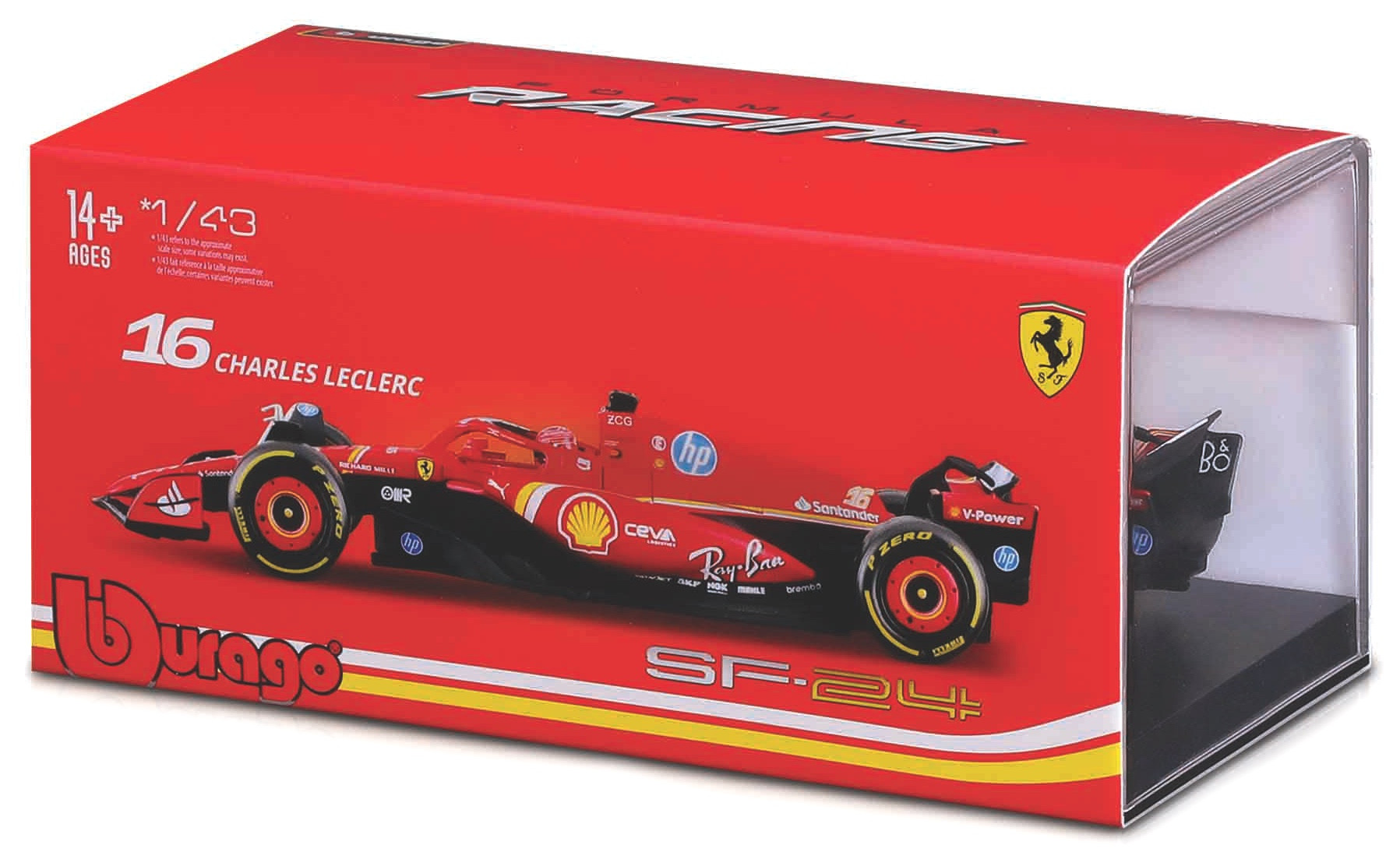Ferrari SF-24 #16 Ch.Leclerc with Helmet 1:43 Bburago