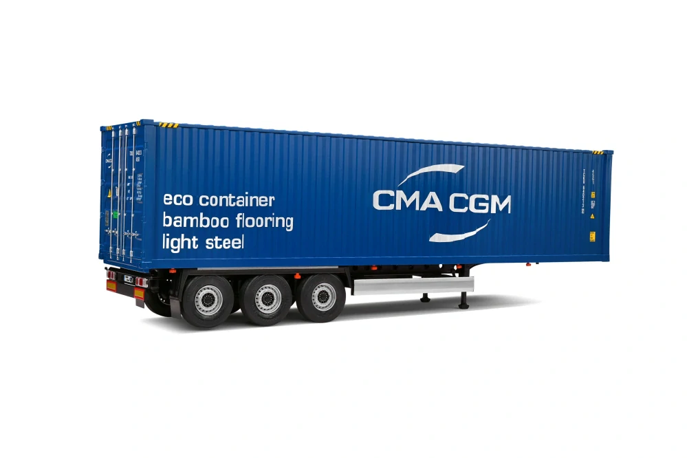 Container Trailer 2024 blue 1:24 Solido