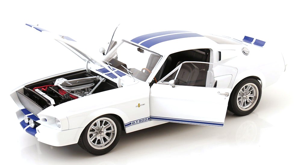Ford Mustang Shelby GT500 Eleanor 1967 white/blue 1:12 KK Scale