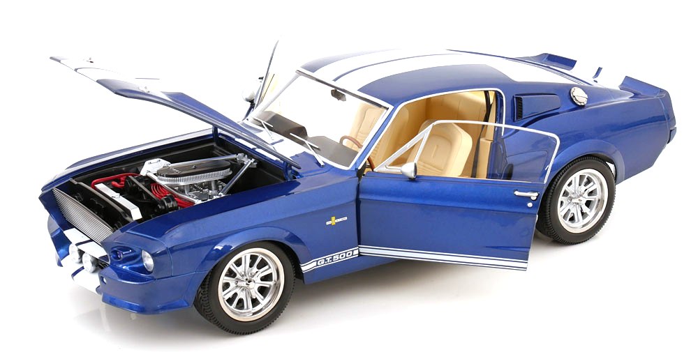 Ford Mustang Shelby GT500 Eleanor 1967 blue metallic/white 1:12 KK Scale