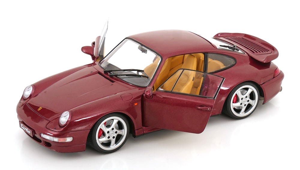 Porsche 911 993 Turbo Coupe 1993 red 1:18 Solido