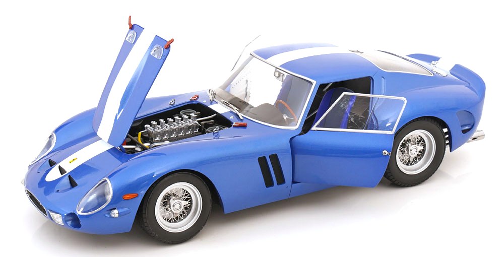 Ferrari 250 GTO 1962 blue metallic/white 1:12 KK Scale