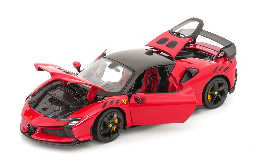 Ferrari SF90XX Stradale 2024 red/red seats 1:18 Bburago