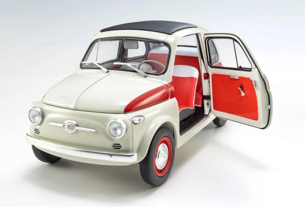Fiat 500 Sport 1958 white/red 1:18 Kyosho