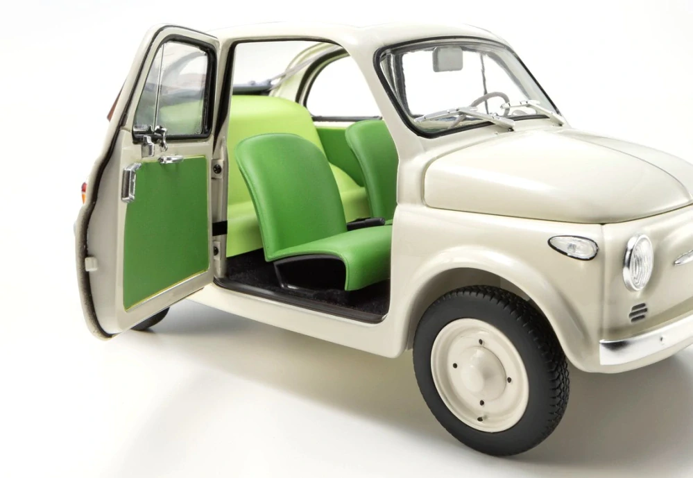 Fiat Nuova 500 Open Roof 1957 white 1:18 Kyosho